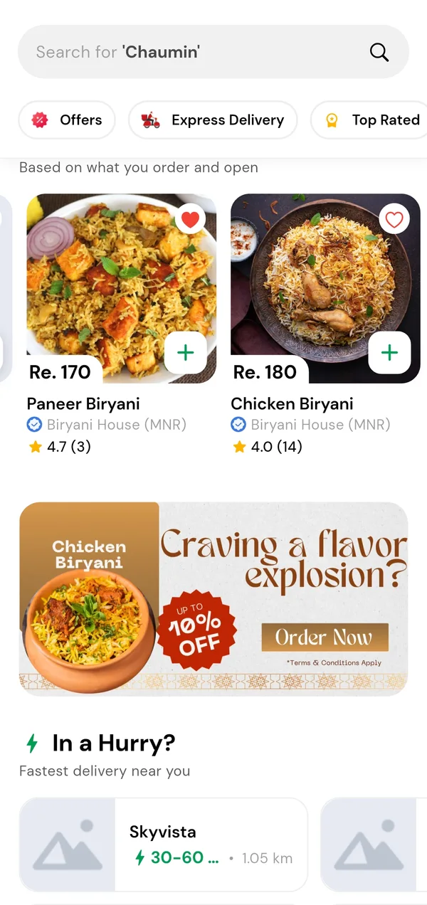 6amMart food module reskin: picks based on past orders