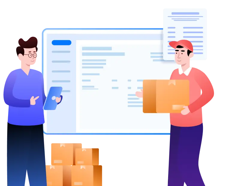 6Valley admin screens for managing orders and delivery men