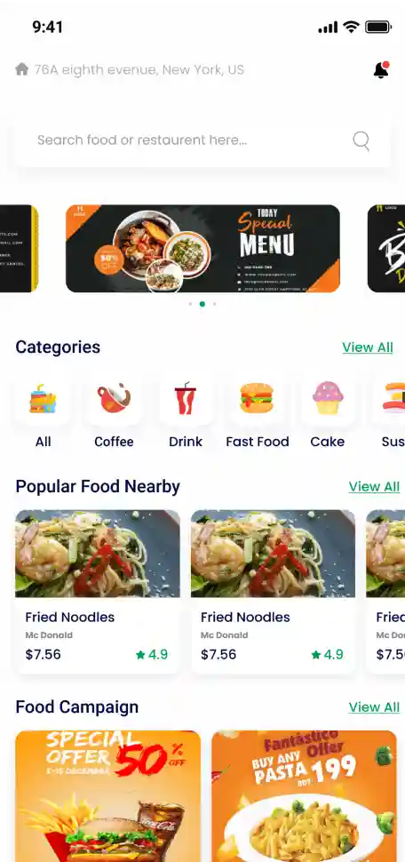 StackFood screens